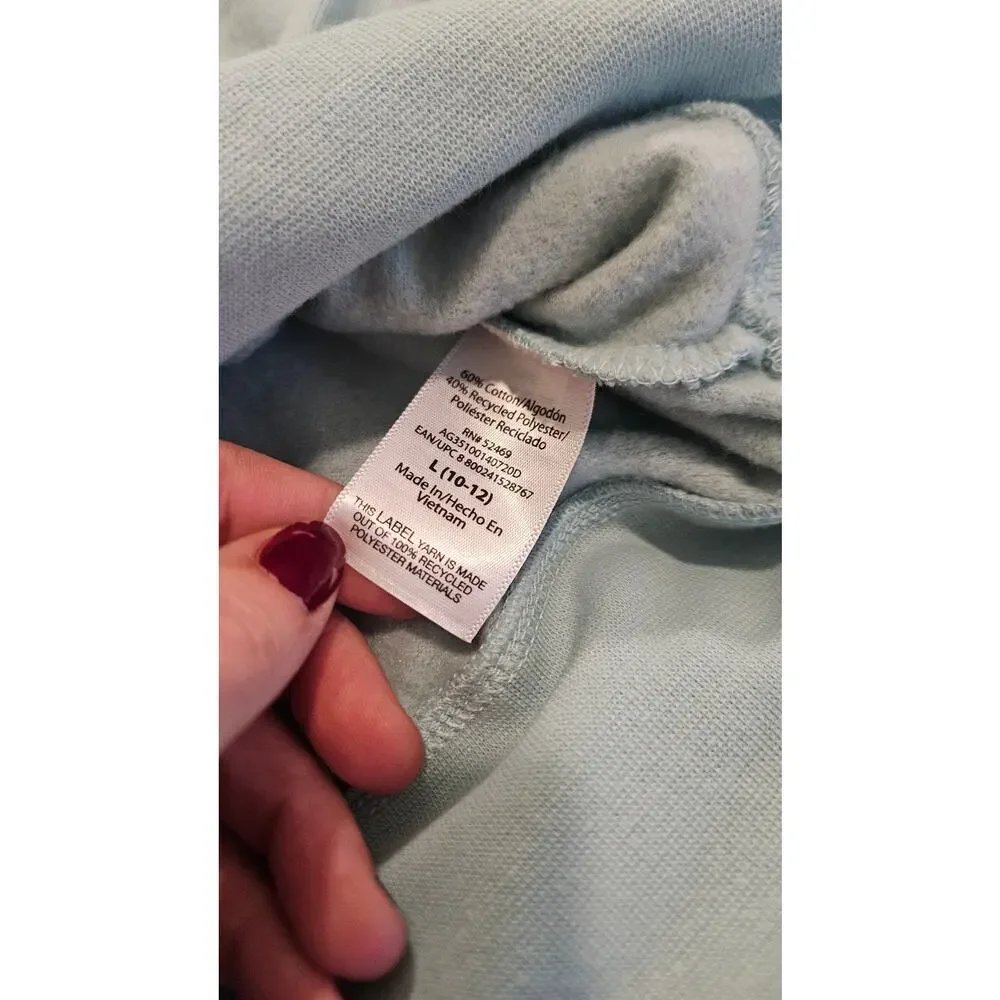 Athletic Works Kids Sweatshirt Light Blue Size Large 10-12 Boys Girls Crewneck